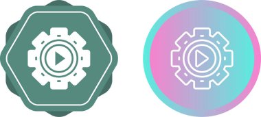 Beyaz arka planda izole çark simgesi