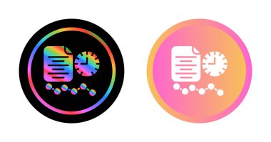 Zaman Serisi Analiz Web simgesi vektör illüstrasyonu