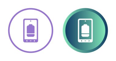 Akıllı telefon pil simgelerinin vektör çizimi