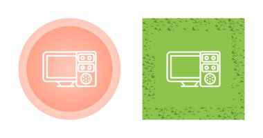 beyaz arkaplanda bilgisayar monitörleri ve birimleri, vektör illüstrasyonu 