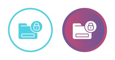 Güvenli dizin simgeleri ayarlandı, vektör illüstrasyonu 