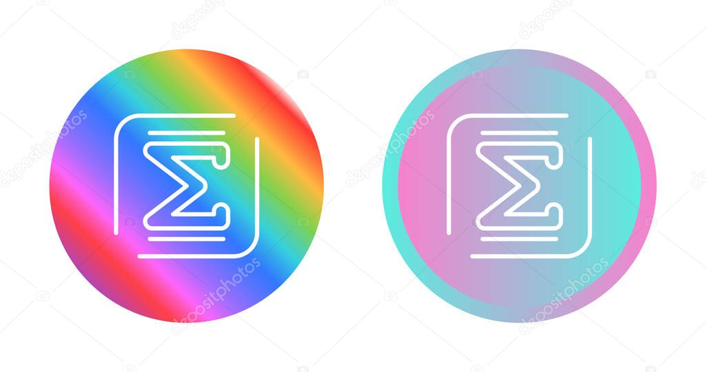 Sigma letters icons set, vector illustration