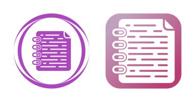 not defteri simgeleri ayarlandı, vektör illüstrasyonu basit tasarım