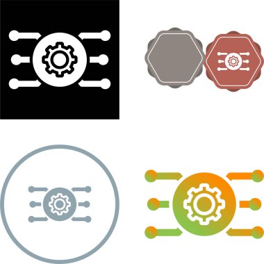 Ağ Yapılandırma Simgeleri ayarlandı, Vektör İllüstrasyonu