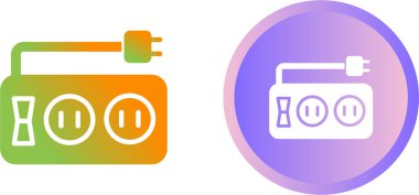 Dalgakıran hattı simgeleri ayarlandı. Güç Şeridi vektör grafikleri