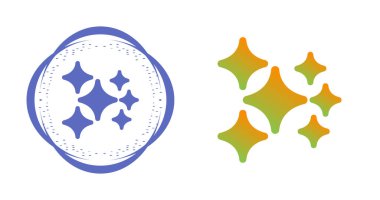 Beyaz Arkaplanda Yıldız Simgeleri Ayarlandı