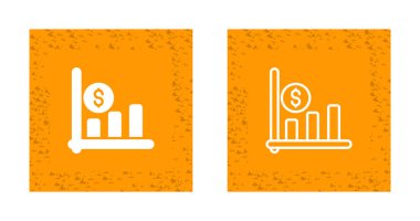 finansal grafik simgeleri ayarlandı, vektör illüstrasyonu 