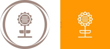 Ayçiçekleri. Web simgeleri basit resimleme