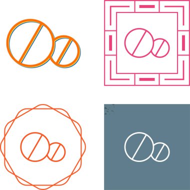 Düz stil haplar. İzole edilmiş arkaplanda tıbbi tabletler vektör illüstrasyonu. 