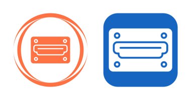 hdmi port çizgisi simge vektörü. hdmi port işareti. izole edilmiş çizgi simgesi siyah illüstrasyon