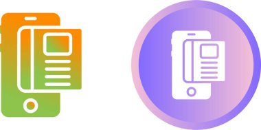 SIM kart simgeli bir akıllı telefon seti. İnce çizgi tarzı tasarım. vektör illüstrasyonu