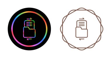 Dosya paylaşım simgeleri ayarlandı, vektör illüstrasyonu 