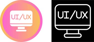 UI UX web simgesi vektör illüstrasyonu