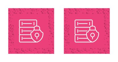 uiux ağ, uygulama, bilgi vs. için, kalkan simgelerine sahip güvenli sunucu çizimi