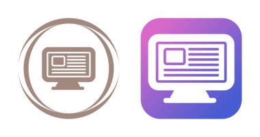 Bilgisayar izleme simgeleri, vektör illüstrasyonu