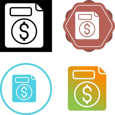 belge simgeleri ayarlandı, vektör illüstrasyonu basit tasarım