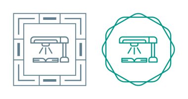 Lamba web simgesi vektör illüstrasyonunun altında kitap okunuyor