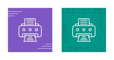 Yazıcı simgesi beyaz arkaplanda izole edildi