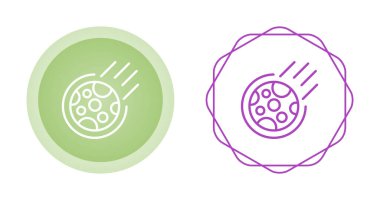 Meteor simgeleri ayarlandı, vektör illüstrasyonu