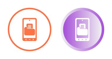 Akıllı telefon web simgesi vektör illüstrasyonundaki dosya