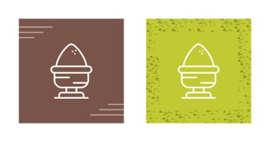 Haşlanmış yumurta ağ ikonu vektör illüstrasyonu