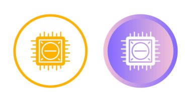 Beyaz arkaplanda izole edilmiş işlemci simgeleri için çip seti, vektör illüstrasyonu  