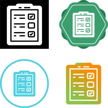 Yapılacaklar listesi web simgesi vektör çizimi