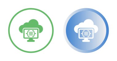 Sunucusuz Hesaplama simgeleri ayarlandı, vektör illüstrasyonu