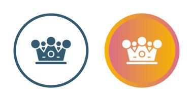 Taç simgeleri ayarlandı. düz illüstrasyon vektör simgeleri 