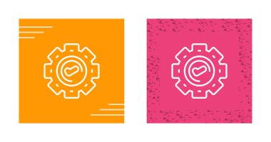 çizgi dişli tekerlek simgesi izole edilmiş vektör.