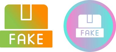 Sahte Ürünler, sahte ikonlar vektör illüstrasyonu 