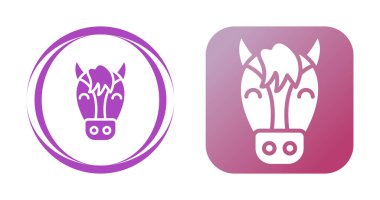 Beyaz arkaplanda izole edilmiş at başı simgeleri 