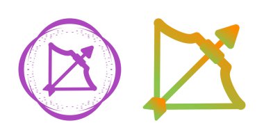 ok ağ ikonu vektör illüstrasyonlu yay