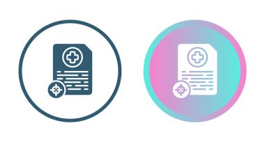 Beyaz arkaplan, vektör illüstrasyonunda tıbbi belgelerin vektör kümesi  