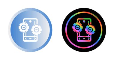 akıllı telefon simgeleri ayarlandı, vektör illüstrasyonu basit tasarım