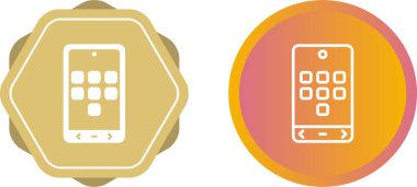 akıllı telefon simgeleri ayarlandı, vektör illüstrasyonu basit tasarım