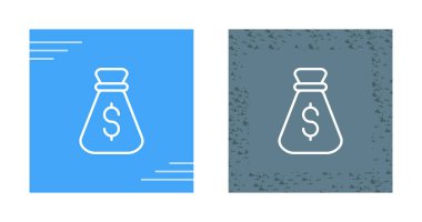 Dolar torba simgeleri ayarlandı, vektör illüstrasyonu