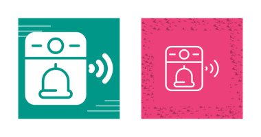 Video Kapı zili web simgesi vektör illüstrasyonu