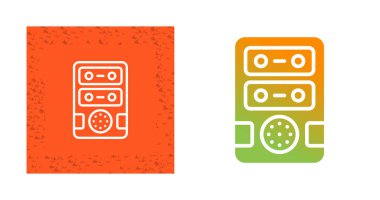 Beyaz arkaplanda bilgisayar birimleri simgeleri, vektör illüstrasyonu 