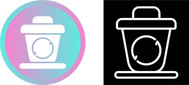 kağıt kahve fincanı simgeleri ayarlandı, vektör illüstrasyonu