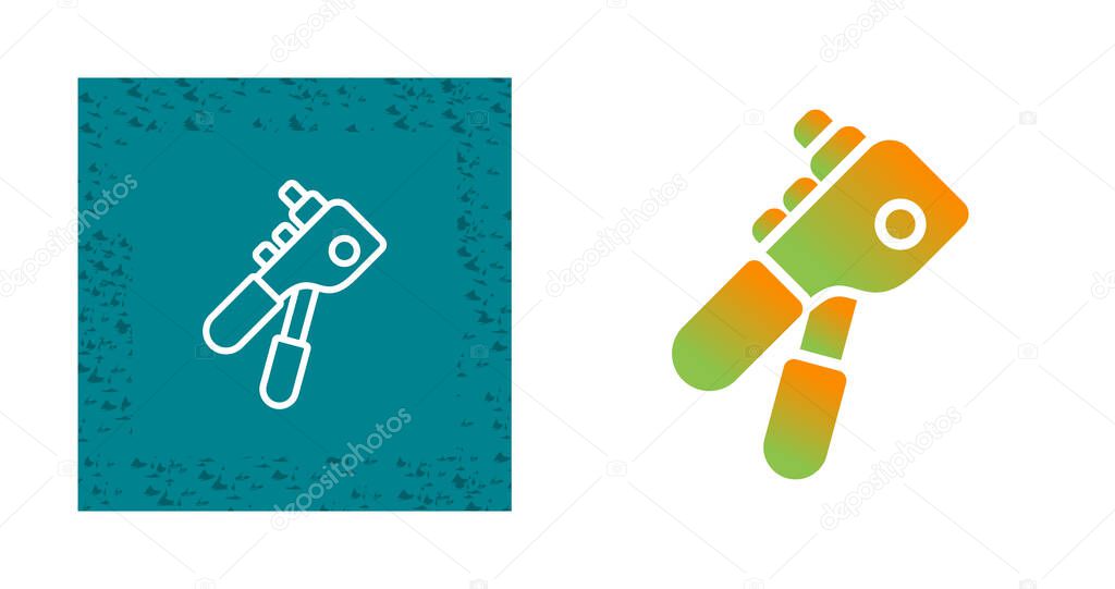 Rivet Gun Line Icon. Linear Style Sign for Mobile Concept and Web Design. Rivet Gun Tool Outline Vector Icon. Symbol, Logo Illustration. Vector Graphics