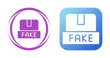 Sahte Ürünler, sahte ikonlar vektör illüstrasyonu 