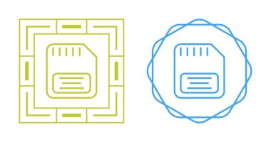 Bellek Kart simgeleri ayarlandı, vektör illüstrasyonu