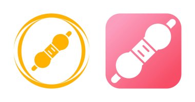 Elektrik direnç simgeleri ayarlandı, vektör illüstrasyonu