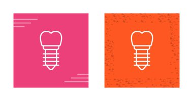 İmplantlar web simgeleri, basit vektör illüstrasyonu