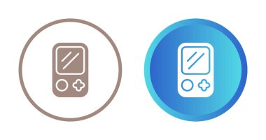 Oyun konsolu simgesi. Klasik 8-bit oyun sembolü. Retro oyun aleti işareti. Taslak, düz ve renkli. Düz tasarım.