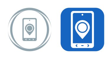 Akıllı Telefon Basit Simgesi, Beyaz Arkaplanda Vektör İllüstrasyonu 