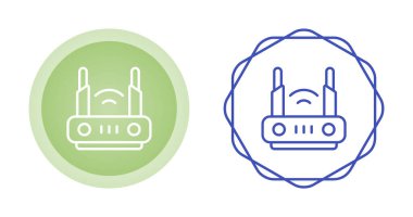 Wifi router illüstrasyon tasarımının vektör simgesi