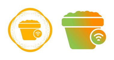 kova ağ ikonu vektör illüstrasyonu