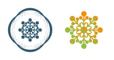 Kar tanesi Icons set, vektör çizim 